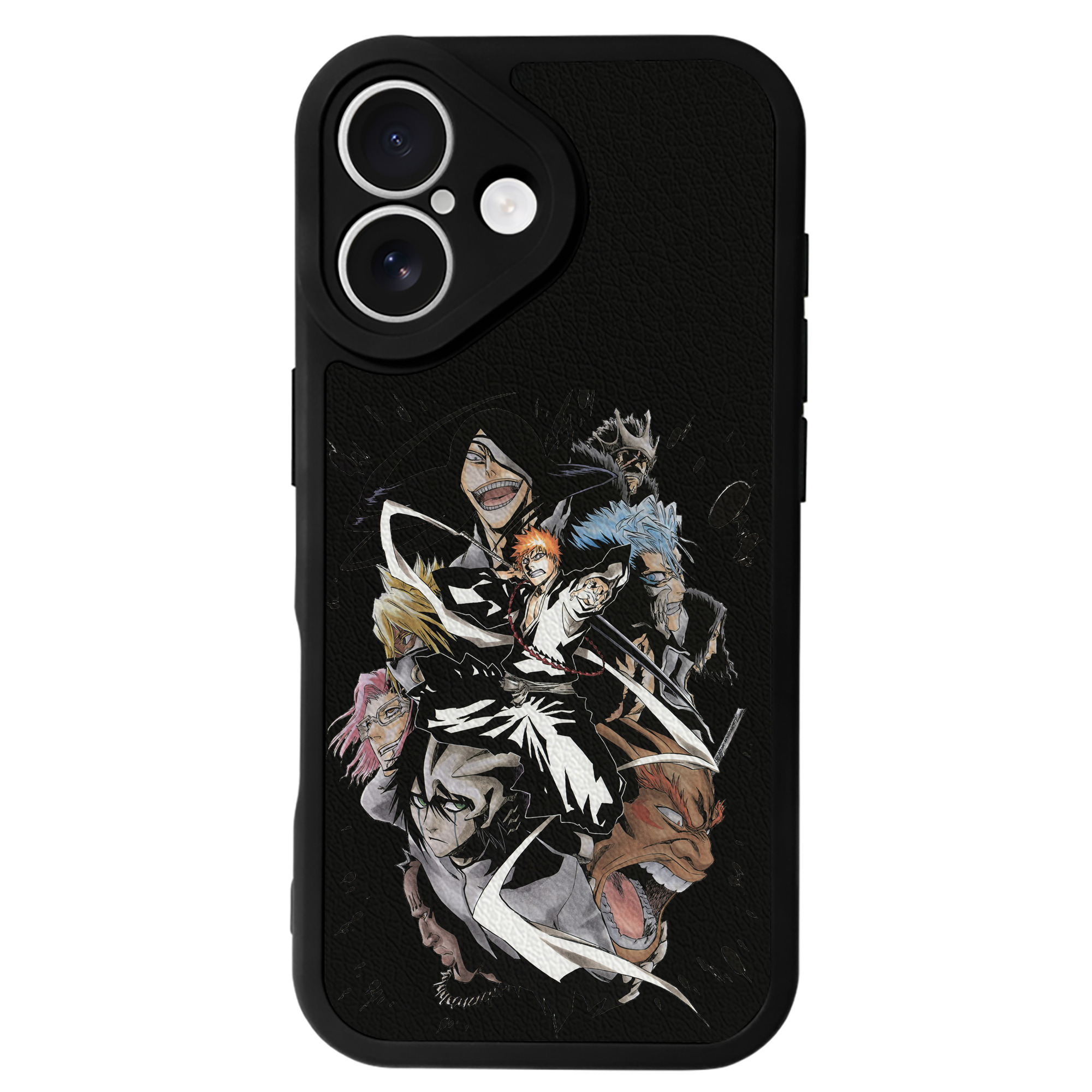 （画像用） ブリーチ 黒崎一護（くろさき いちご）BLEACH Kurosaki Ichigo 【iPhone 16シリーズ対応】シリコンスマホケース（レザー調） 材質：シリコン
